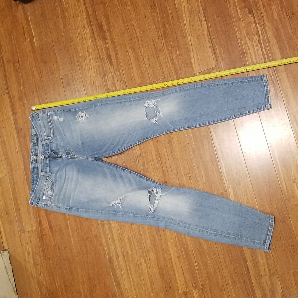 7 for All Mankind High waist stretchy skinny jeans